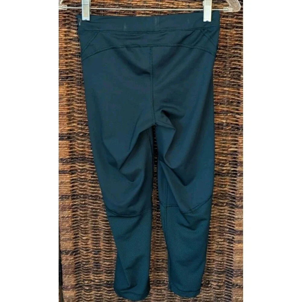 Nike Pro Hypercool Compression Leggings Small Teal Crop Pants 889651 Training
